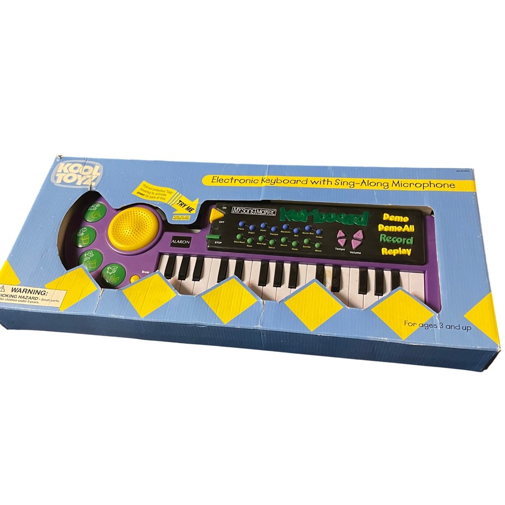 Kool Toyz Electronic Keyboard with Sing‎ Along Microphone Purple Ages 3 and Up